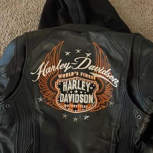 Harley Davidson Women’s M Leather Jacket with detachable vest inside